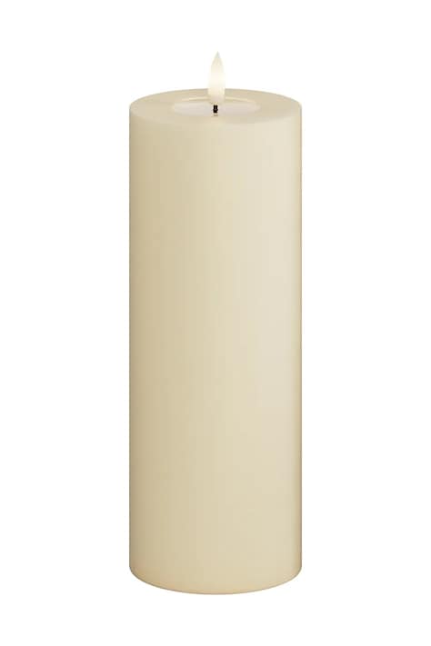 Deluxe Homeart świeca led Cream Bloklys 7,5 x 20 cm kolor beżowy