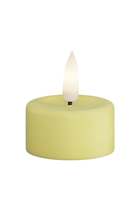 Deluxe Homeart świeca led Lys Gul Fyrfadslys 4 x 4,5cm 2-pack kolor żółty