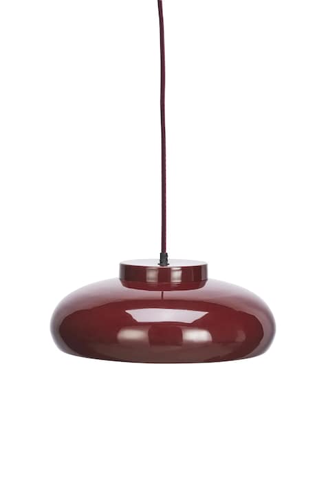 Madam Stoltz lampa wisząca Enamel 10 x 18 cm kolor bordowy L59219R