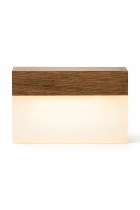 Gingko Design lampka bezprzewodowa LED z drewna orzechowego 8 x 2,5 x 6,6 cm G082WT