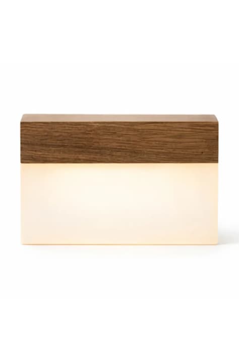 Gingko Design lampka bezprzewodowa LED z drewna orzechowego 8 x 2,5 x 6,6 cm G082WT