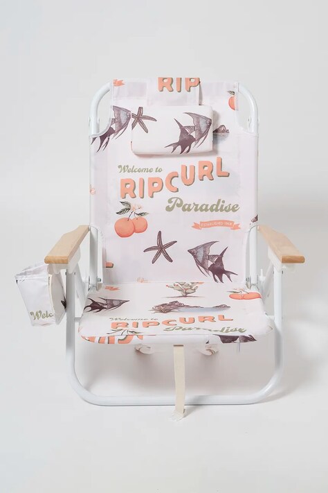 Plážová stolička SunnyLife Welcome to Paradise Chalk x Rip Curl béžová farba