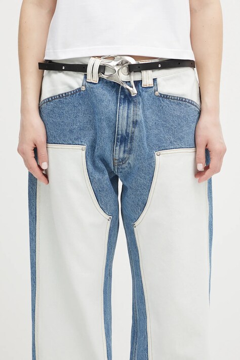 Heliot Emil curea de piele culoarea negru, SS25_16_099_SLV11_CO