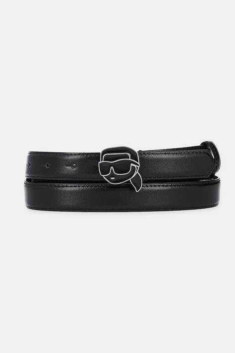 Karl Lagerfeld curea de piele femei, culoarea negru, A2W33073