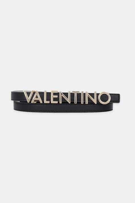 Valentino Bags pasek skórzany BELTY damski kolor czarny VCS6W555