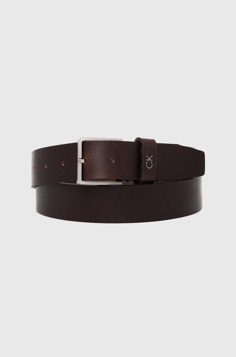Кожаный ремень Calvin Klein мужской цвет коричневый K50K510083