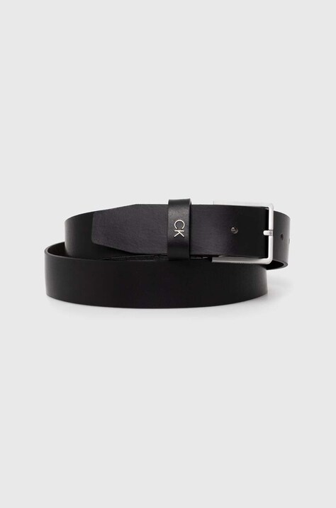 Кожаный ремень Calvin Klein мужской цвет чёрный K50K510083
