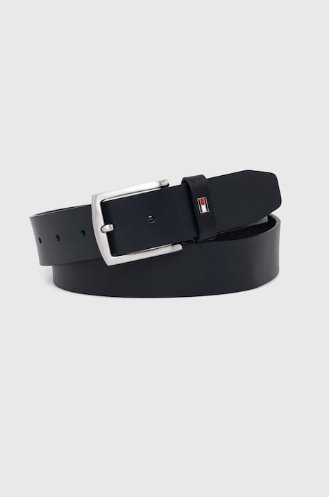 Кожаный ремень Tommy Hilfiger мужской цвет синий AM0AM08360