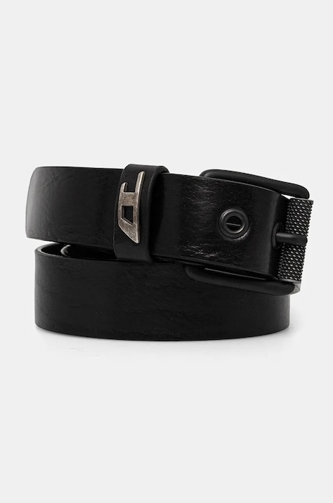 Кожаный ремень Diesel B-DAVE II мужской цвет чёрный X09396.P1506
