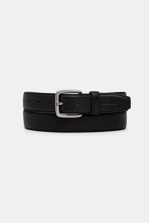 Levi's remen za muškarce kožni FINN FEATHER EDGE crni 007YU