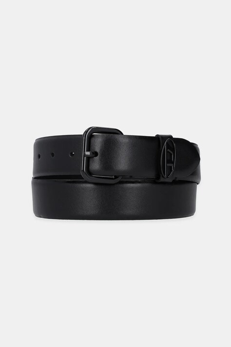 Diesel curea de piele B-1DR OVAL D LOOP culoarea negru, X10127.P6364