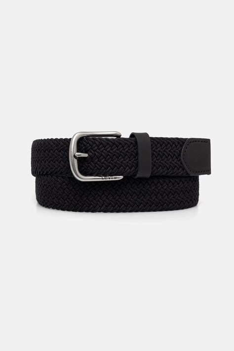 Levi's ιμάντας με βαμβάκι AUSTIN STRETCH WOVEN μαύρος 005DH