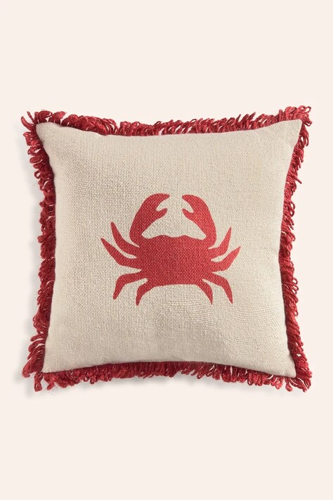 Dekoračný vankúš Calma House Crab červená farba