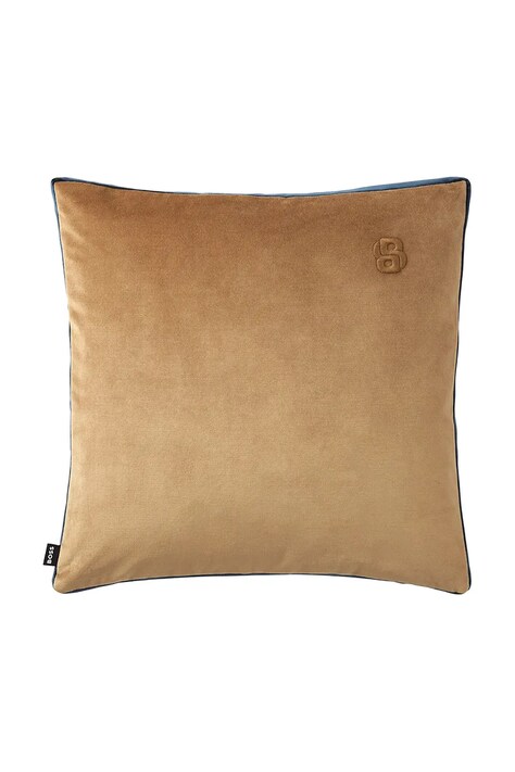 Μαξιλαροθήκη από βαμβάκι BOSS BVELVET Camel 43 x 43 cm χρώμα: μπεζ