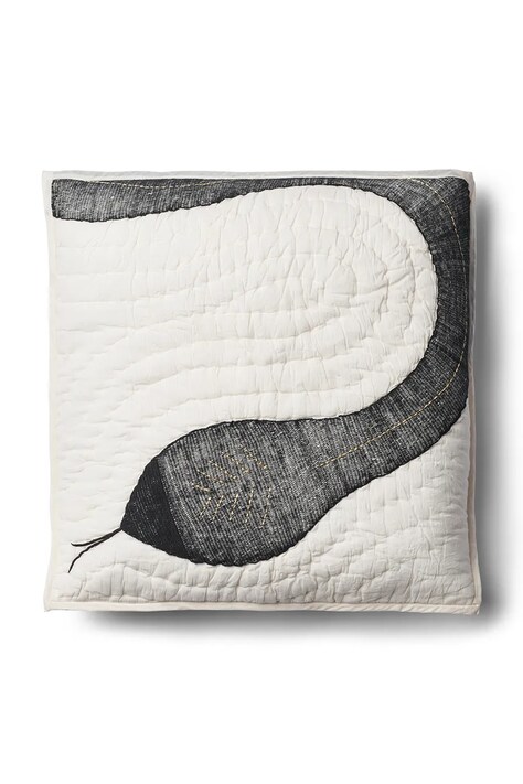 Bongusta poduszka dekoracyjna bawełniana Snake 50 x 50 cm kolor szary