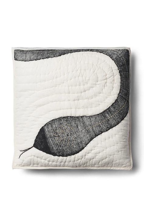 Bongusta poduszka dekoracyjna bawełniana Snake 50 x 50 cm kolor szary