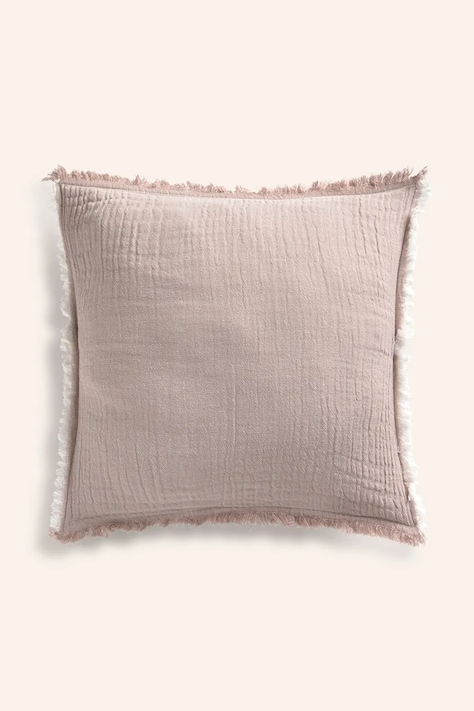 Памучна калъфка за декоративна възглавница Calma House Layer 45 x 45 cm в лилаво