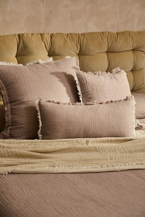 Calma House poszewka dekoracyjna na poduszkę bawełniana Layer 45 x 45 cm kolor fioletowy