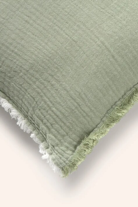 Calma House poszewka dekoracyjna na poduszkę bawełniana Layer 45 x 45 cm kolor zielony