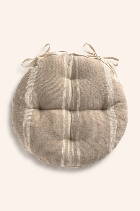 Calma House poduszka dekoracyjna na krzesło bawełniana Sorento 40 x 4 cm kolor beżowy