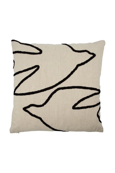 House Doctor poszewka dekoracyjna na poduszkę z bawełną HDFly 50 x 50 cm kolor beżowy