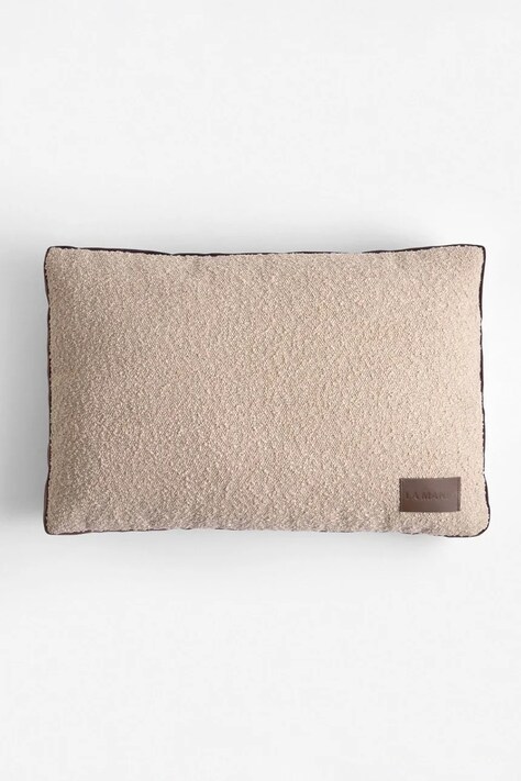 La Mania poduszka dekoracyjna Boucle 60 x 40 cm kolor brązowy