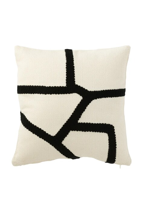 J-Line poduszka dekoracyjna 43 x 43 cm kolor biały 34172.