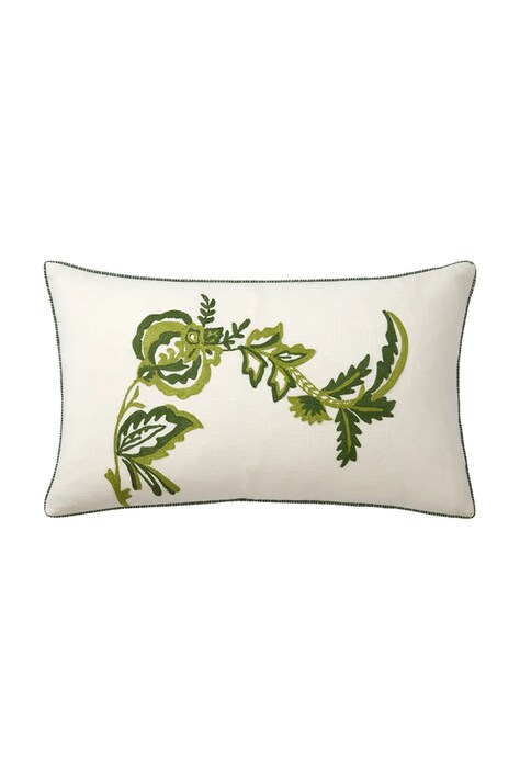 Olivier Desforges poszewka dekoracyjna na poduszkę bawełniana GIRANDOL Palme 33 x 57 cm kolor biały 1067433