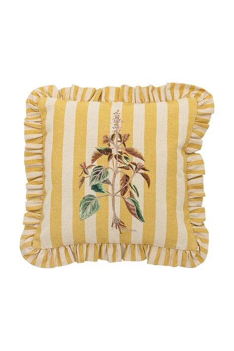 Bloomingville poduszka dekoracyjna bawełniana Camila 35 x 35 cm kolor żółty 82069369