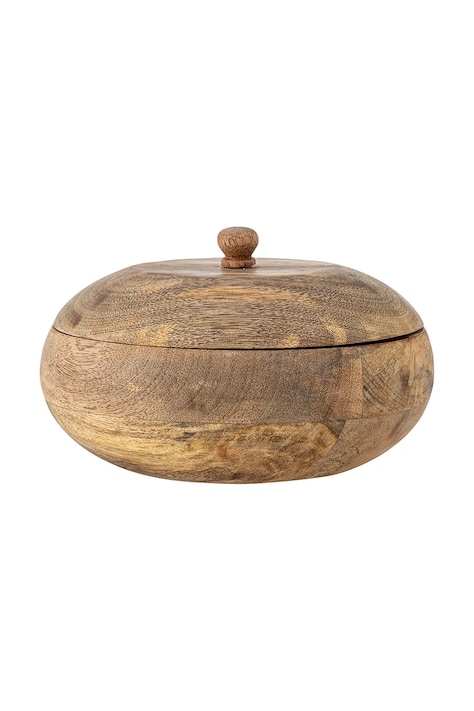 Δοχείο με καπάκι Bloomingville Marisa 20,5 x 12 cm χρώμα: καφέ