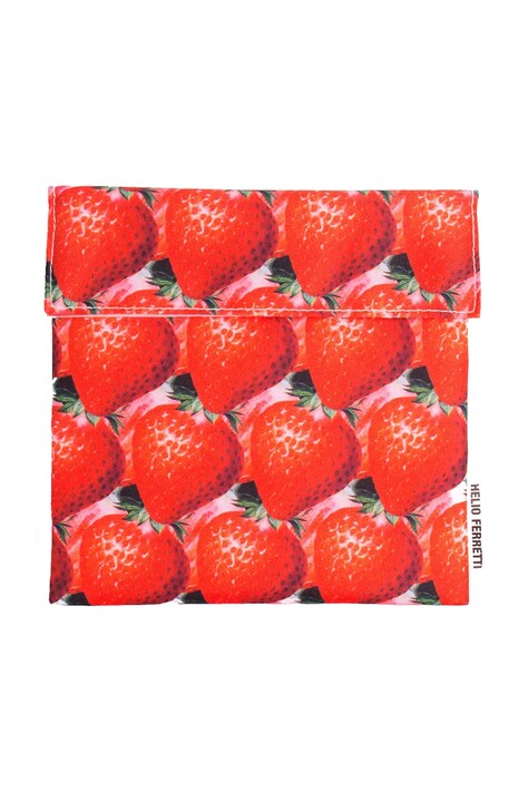 Helio Ferretti torba na przekąski Strawberry 18 x 18 cm kolor czerwony