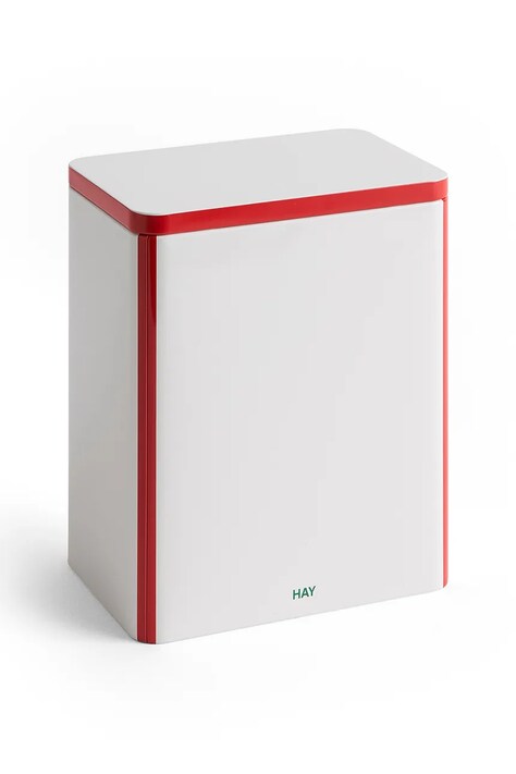 HAY pojemnik z pokrywką Tin Container L/17 x 11,1 x 20 cm kolor biały