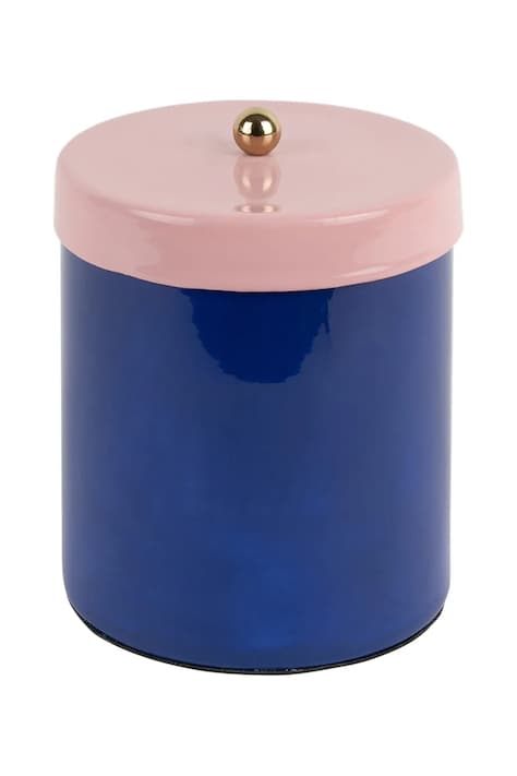 Present Time pojemnik z pokrywką Double Funky 10 x 12 cm kolor granatowy