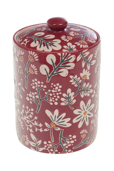 Δοχείο με καπάκι home & lifestyle 11 x 17 cm χρώμα: κόκκινο, 170008