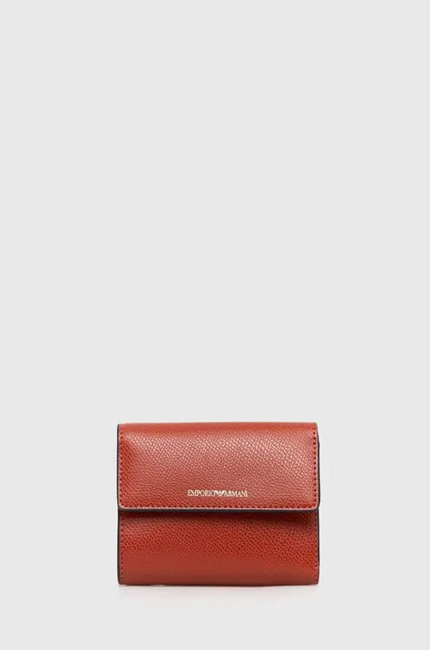 Peňaženka Emporio Armani dámsky, červená farba