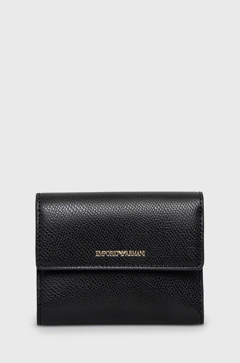 Emporio Armani portfel damski kolor czarny