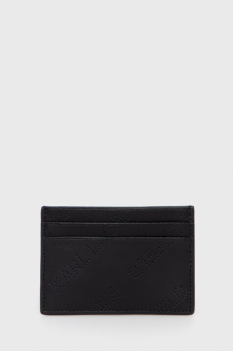 Karl Lagerfeld card holder femei, culoarea negru