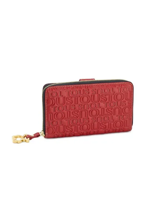 Kožená peňaženka Tous dámsky, červená farba
