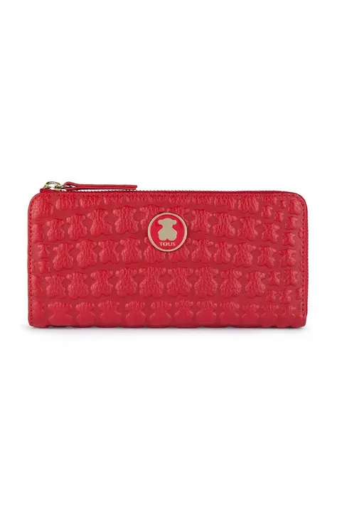 Kožená peňaženka Tous dámsky,červená farba,2000854117