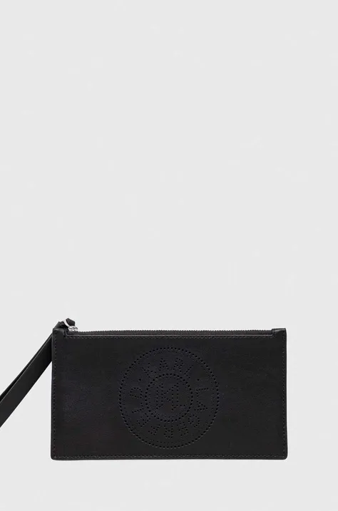Шкіряний чохол на банківські карти Karl Lagerfeld колір чорний