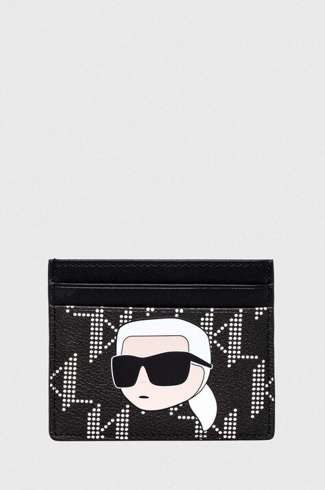 Θήκη για κάρτες Karl Lagerfeld χρώμα: μαύρο