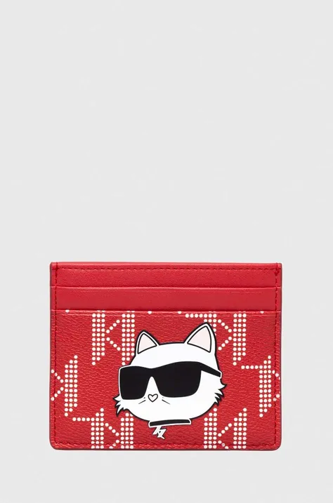 Etui za kartice Karl Lagerfeld rdeča barva
