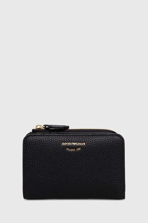 Emporio Armani portofel femei, culoarea negru