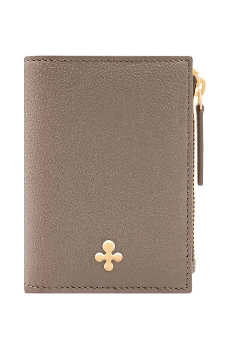 Кожаный кошелек Lilou женский цвет коричневый