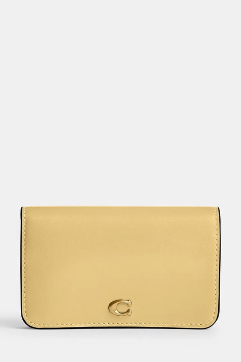 Coach portfel damski skórzany żółty CR990
