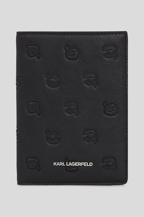 Karl Lagerfeld husă de pașaport culoarea negru, A3W32003