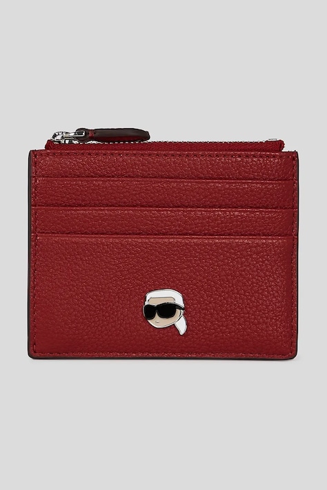 Peňaženka Karl Lagerfeld IKON dámska, červená farba, A3W32008