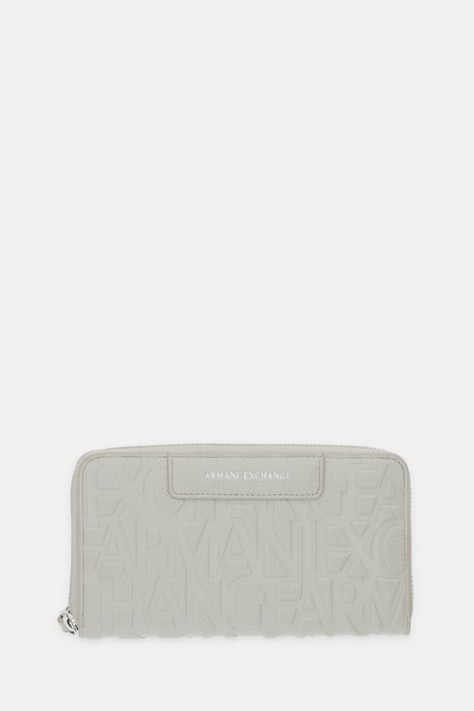 Armani Exchange portfel damski z imitacji skóry beżowy XW001606 AF15774
