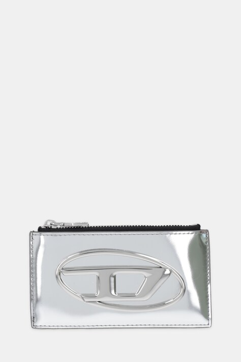 Diesel portfel skórzany 1DR 1DR CARD HOLDER III damski kolor srebrny X10270.PS202