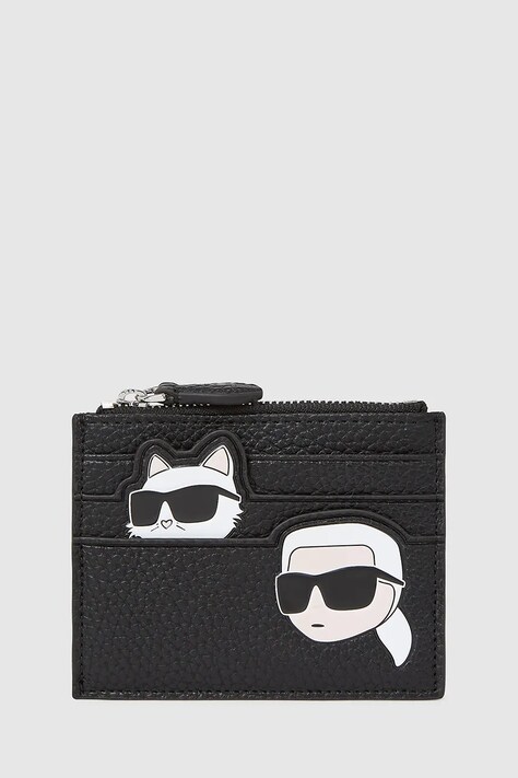 Πορτοφόλι Karl Lagerfeld χρώμα: μαύρο, A4W32079